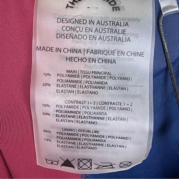 The Upside NWT Harlequin Dance Midi Leggings 8 M High Waist Color Block Athletic - Picture 12 of 13